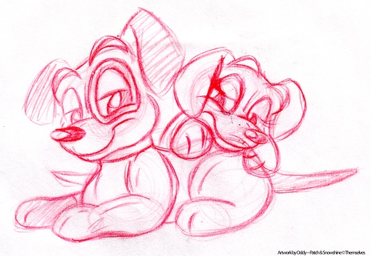 Oddy - Patch and Snowshine Sketch (2890 visits) Oddy - Patch and Snowshine Sketch