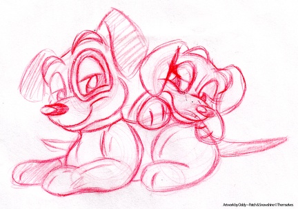 Oddy - Patch and Snowshine Sketch