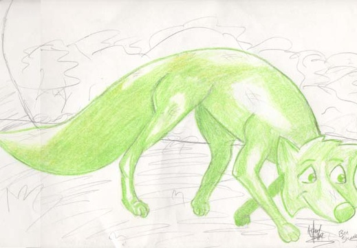 Loki  the Green Fox