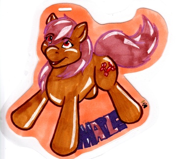 Indigo AngelCat - FurFright 9 - Maple Badge