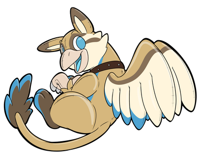 Dweet-tea-Balloonpup Gryphon chibi